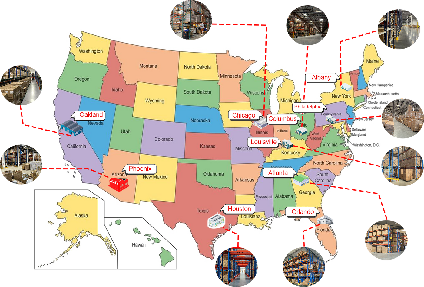 Worldwide Fulfillment Warehouses