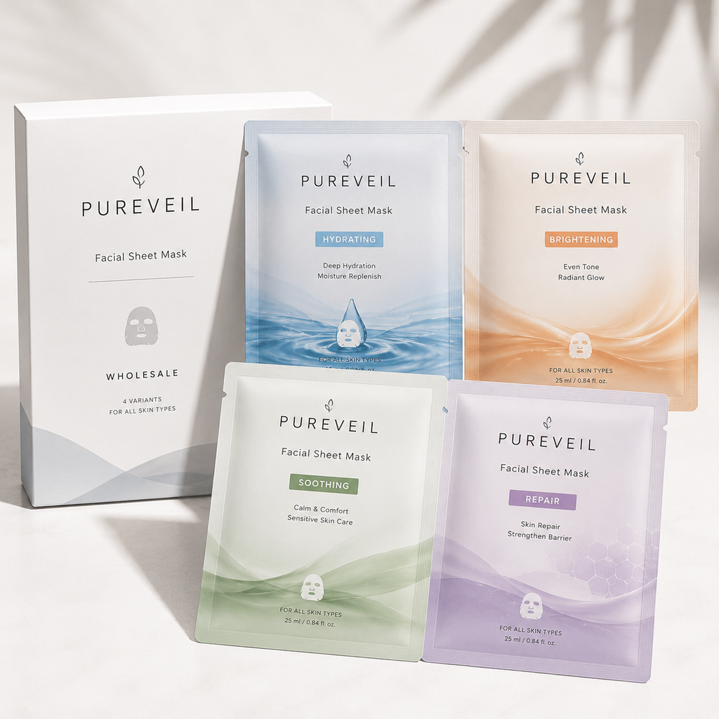 Wholesale Facial Sheet Masks – Hydrating, Brightening & Repair | Private Label